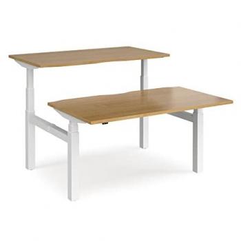 Elev8 Touch Sit-Stand Back-to-Back Desks 1400mm x 1650mm