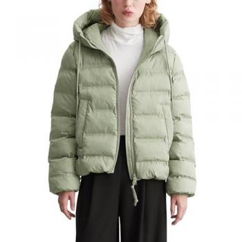 Marc O'Polo Damen Kapuzen-Pufferjacke grün XS