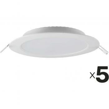 V-TAC LED-Einbaustrahler VT-61018, EEK F, 18 W, 1850 lm, 3000 K, Set mit 5 Stück