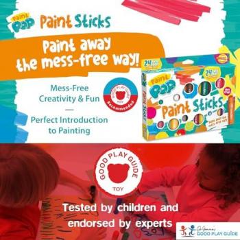 Bâtonnets de peinture Pop Junior – 24 couleurs variées