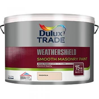 Dulux Weathershield Exterior Mould-resistant Paint, Smooth Magnolia 10 Litres