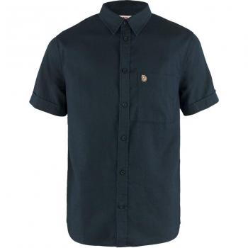 Fjällräven Övik Travel Camicia a maniche corte blu navy per uomo