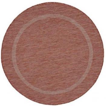 Tapis Rond Plat Kiano Rouge Ø 120