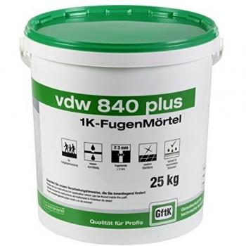 Vdw 840 plus Fugenmörtel Pflasterfugenmörtel 1K FugenMörtel Steingrau 25 kg