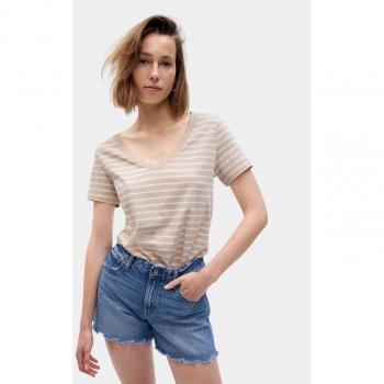 Gap T-shirt Donna Righe Scollo A V Taglia L