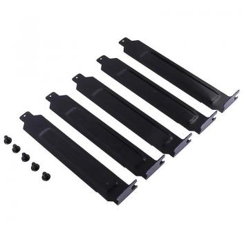 Kit 5 pièces de plaques métalliques noires pour PCI : filtres poussière et plaques d’espacement – Taille standard