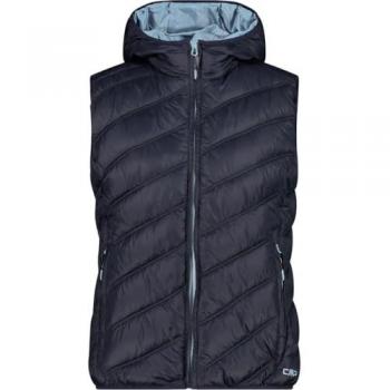 Gilet CMP con Cappuccio, Nero e Blu, Taglia EU 38
