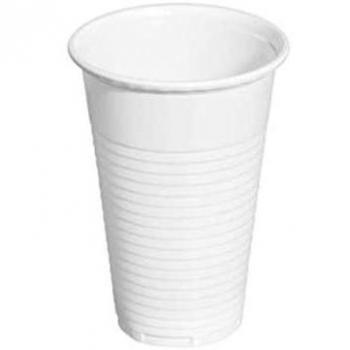 Vasos irrompibles de plástico blanco 220cc
