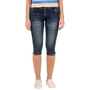 Pantalones Cortos 3/4 Timezone Slim New Salometz para Mujer, Azul