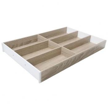 Blum Contenedor de Sección Única en Roble Blanco – 300X500 mm (6 Divisiones)