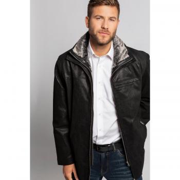 Giacca in cuoio con accessori, Uomo, Nero, Taglia: 4XL, Cuoio/Poliestere, JP1880
