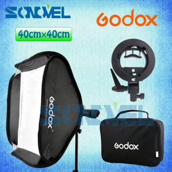 Godox 40cm × 40cm (15) Speedlite Softbox Pack with S‑Type Bracket and Bowens Holder