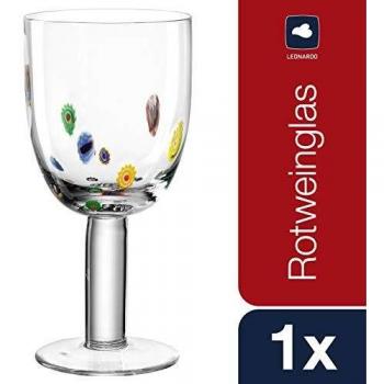 VetroRosso 500ml Leonardo Millefiori
