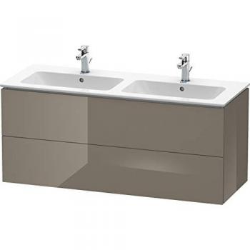 Meuble sous-vasque 129cm Duravit L-Cube Flanelle brillant, 2 tiroirs