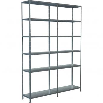 Rayonnage industriel sans boulons, 2,3 m × 1,6 m × 0,35 m, finition galvanisée