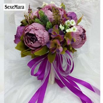 Purple Wedding Party Bouquet