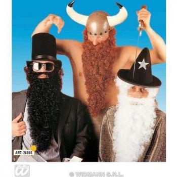 Widmann Basettoni Lunghi e Baffi, Nero, Misura Unica