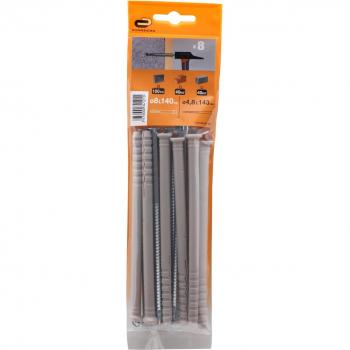 Standers Full Material Tassello L 140 mm Ø 8 mm – 8 Unità