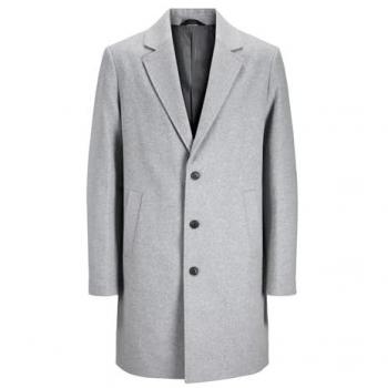 Jack & Jones Harrison Light Grey Melange 2XL Men's Long Coat