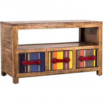 Collezione Colours Porta TV di Stones in Legno/Similpelle 86x40x50