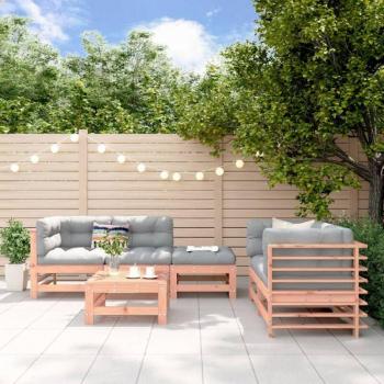 Conjunto de Muebles de Jardín Maison Exclusive 6 Pzas Madera Maciza