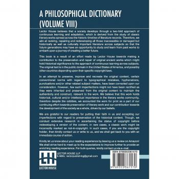 A Philosophical Dictionary