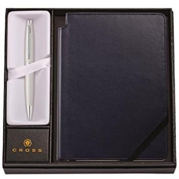 Cross Calais Kugelschreiber und Notizbuch Set blau