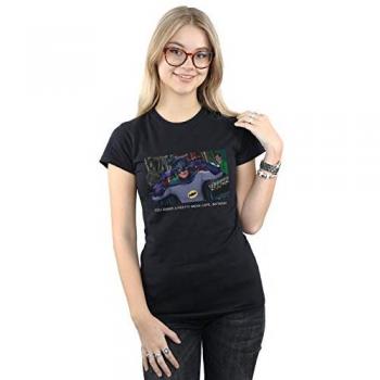 T-shirt noir Batman pour femmes avec cape méchante