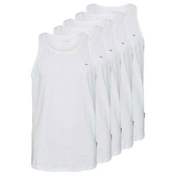 BadRhino Big & Tall Herren Basic Vests Pack – 5 Stück – 100 % Baumwollmaterial – Weiß
