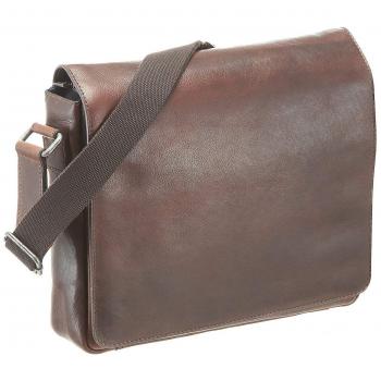 Roma Messenger Bag in Brown Leather by Leonhard Heyden
