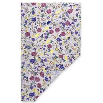 Hauck Spannbettlaken Floral Beige für Reisebettmatratzen 60x120 cm aus Baumwolle mit Gummizug