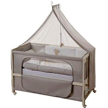 Culla per neonati con design Heartbreaker della marca Roba, compreso tessile e funzione co-sleeping, in versione bianca