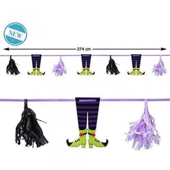 BigBuy Home Decoración para Halloween Verde Multicolor 274 cm
