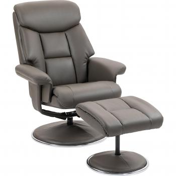 Fauteuil Relax Gris 150 kg – Modèle Fauteuil à Repose‑pieds