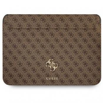Funda para laptop Guess 13 4G color marrón con gran logo GUCS13G4GFBR