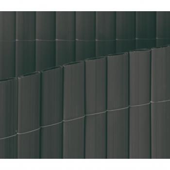 Anthrazit-PVC-Sichtschutzmatte – Bambuszaun-Optik 2 × 3 m
