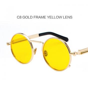 YOOSKE Runde Metall-Sonnenbrille