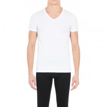 Camiseta de hombre HOM, manga corta, algodón blanco