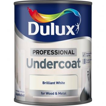 Dulux Professional Undercoat Paint 750ml Brilliant White