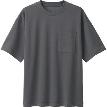 MUJI Cool UV‑Cut Herren‑Tee – ABA60A3S in Mittelgrau, Zweierpack
