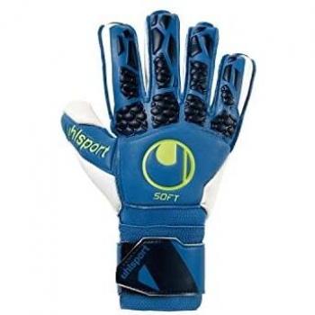 Uhlsport Hyperact Soft Flex Frame TW-Handschuhe, Blau/Weiß/Fluo Gelb, Größe 4