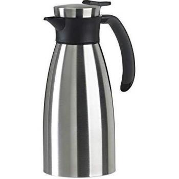 Emsa Black 1-Litre Thermos with Ergonomic Grip and Twist Cap