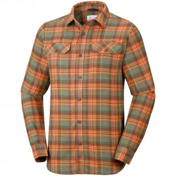 Columbia Herrengeschmack Langarmshirt Flare Gun Flannel III M Backcountry Orange Klein-Patchwork