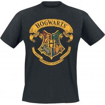 Harry Potter T-shirt för Herr – Svart, Hogwart's Crest, S–4XL