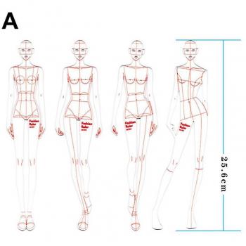 Modèle de figure de règle pour la mode