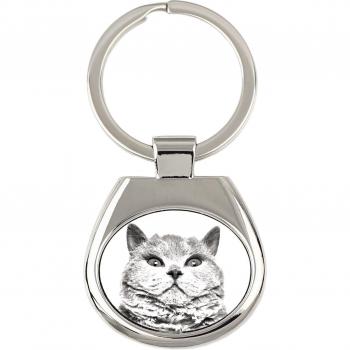 Joyería Selkirk Rex: llavero gato + colgante impreso personalizado – Art‑Dog Plata