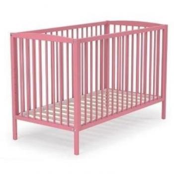 AT4 Lit bébé rose à barreaux 60 × 120 cm