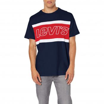 T-shirt Levi's Color Block SS, Jersey Multicouleur Bleu/Blanc/Rouge, Medium Homme