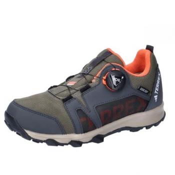 Adidas Terrex Agravic BOA RAIN.RDY Kinder Trailrunning-Schuhe khaki/schwarz