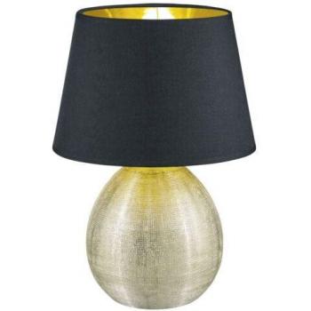 Lampada in stile classico Luxor oro/nero, diametro paralume 24 cm